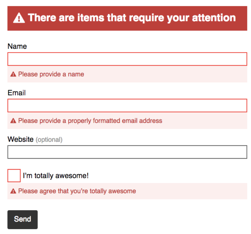 error message email example